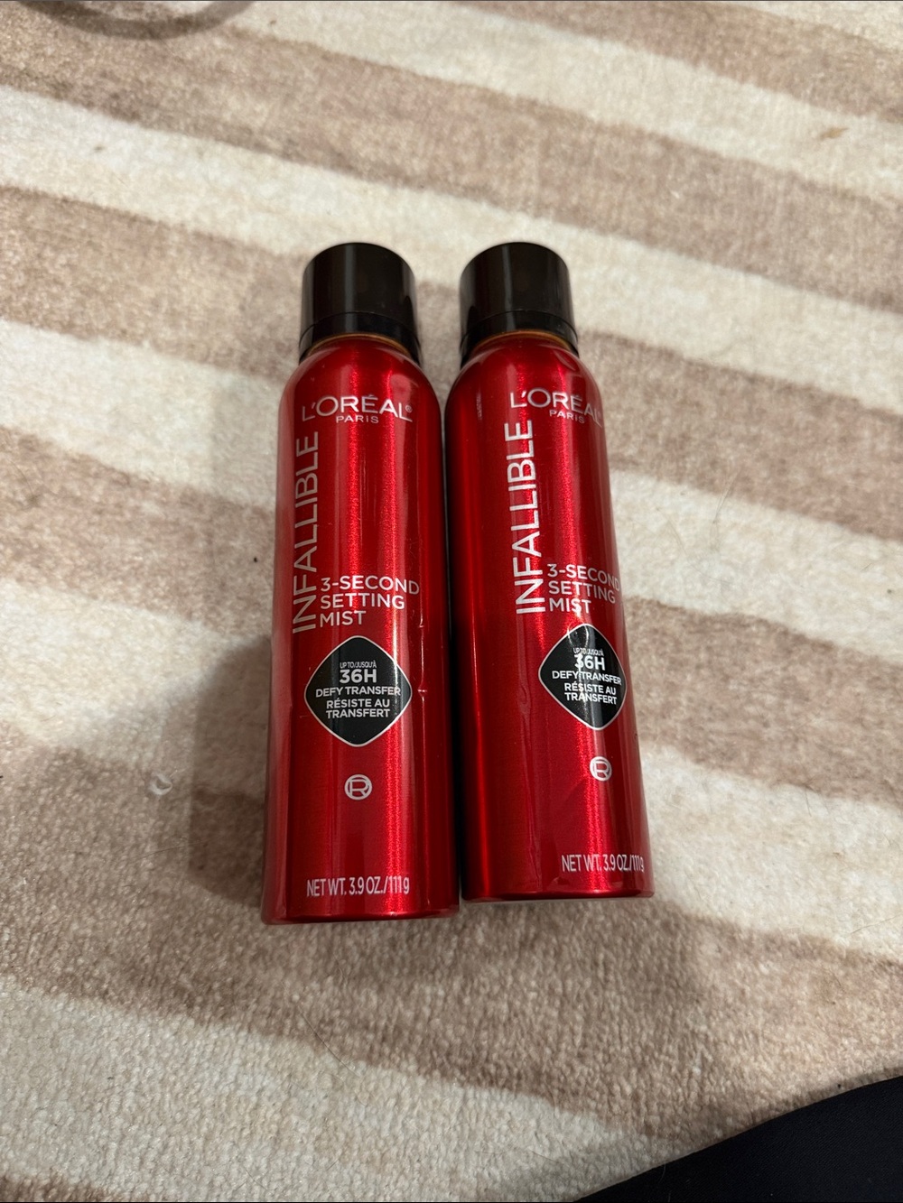 L’Oréal Infallible 3-Second Setting Mist Spray. Comes with 2!! 3.9 oz each! New